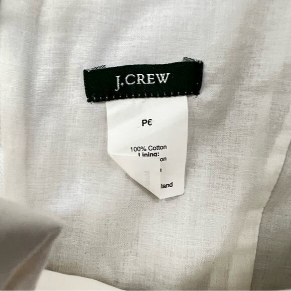 J. Crew white sleeveless fit and flare dress size 6 petite 6P B128 - Picture 2 of 3